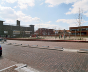 127095 Gezicht op het Heycopplein te Utrecht; links de sporthal van U.K.V. De Halter (Heycopplein 5).